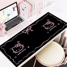 Kitty 블랙 헬로키티 마우스장패드 90x40cm, 1개, A