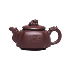 紫砂壺純原礦紫泥四方茶壺, 1個, 1L, 紫泥:如圖所示
