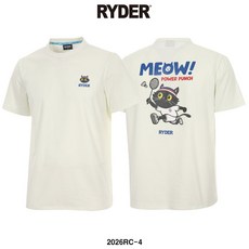 라이더 배드민턴 티셔츠 반팔 상의 남녀공용 반팔티 코튼라이크 오버핏 옐로우 2026RC-4