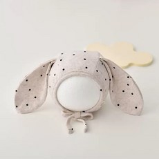 圓點兔耳造型帽