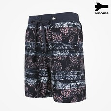 renoma SWIM & GYM 男款樹葉印花4分泳褲 RN-MS19995CC