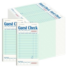 ZPARIK 60 Pack/3000 Tickets Guest Checks Books for Servers Green Server Books for Waitress Serve, ZPARIK 60 Pack/3000 Tickets Gu