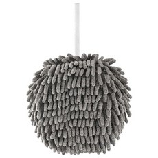 珊瑚絨擦手球 多功能擦手球 擦拭球 柔軟吸水 可愛造型 居家必備, 灰色, 1個