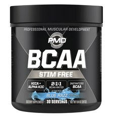 胺基酸BCAA Stim Free補充粉 藍覆盆子口味, 1個, 267g