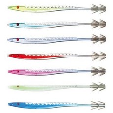 야마시타 오징어 스틱 18-2cm 7개세트 더블훅 사카나 루어 한치 바늘 선상 낚시 채비, 3세트, 7개입