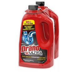 드라노 맥스 울트라 드레인오프너 2. Drano Max Ultra Gel Drain Opener 2 pk. 160 fl. oz., 2개, 2.3L