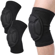 FdcLixuvol 남성 및 여성용 블랙 무릎 패드 1쌍 경량 레슬링 패드 남성용 대형 댄스 배구 야외 스포츠 등산 승마 축구 스노우보드 착용용 255601, FdcLixuvol 남성 및 여성용 블랙 무릎 패드 1