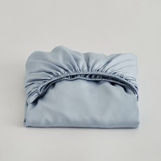 텐셀 침대 시트 단품 단색 아이스 실크 쿨링감 싱글/더블 침대 시트 및 매트리스 보호 커버 풀 패키지, 오로라 블루-레드관, 48*74cm[베개 커버 한 쌍]