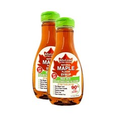 와플 커피 메이플 시럽 팬케이크 베터테이스트 향료 알룰로오스 11.75온스(2팩) 제로 칼로리 설탕 대체제 비GMO 비에리스리톨 글루텐 프리 비건 액체 감미료, 23.5 Ounce (Pack of 1), 2개