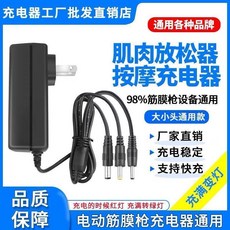 無品牌 肌肉放鬆筋膜槍充電器電源綫, 8.4v1A筋膜槍充電器通用普充款3個輸