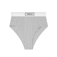 베르사체 로고 웨이스트 파인 골지 팬티