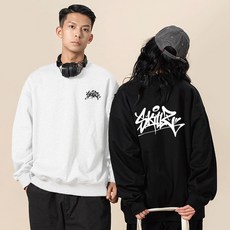 FONOW 남녀공용 가을 겨울 소프트 빅사이즈 맨투맨 오버핏 프린팅 후드티