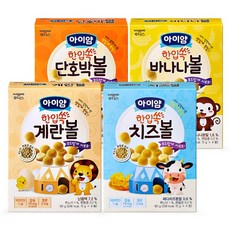 후디스 아이얌 한입쏙 치즈볼, 60g, 4개, 치즈, 단호박,바나나,계란