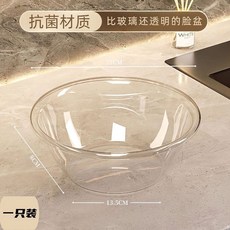 加厚洗臉盆 透明洗面盆 皮膚管理深層清潔面盆, 【抗菌材質】1只裝-比玻璃透明,【加厚加硬】 -破損包賠