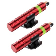 랜보이 2팩 자동차 창문 차단기 유리 커터 안전 해머 깨짐 펀치 생명을 구하는 비상 탈출 도구(블랙), Red 2 Pack