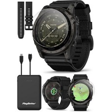 Garmin tactix 7 AMOLED 전술 GPS 시계 번들 - 견고하게 제작된 내장 LED 손전등 멀티 GNSS PlayBetter 5000mAh 휴대용 충전기 및 HD, 1개