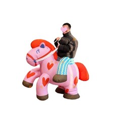 실내 에어시소 놀이터 에어바운스 키즈카페 어린이 풍선 놀이기구, 1.5m 말 몸체+말 머리