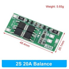 리튬 이온 18650 배터리 보호 보드 BMS 보드 표준 밸런스 2S 3A 4A 5A 8A 10A 13A 20A 7.4V 8.4V, 10 2S 20A Balance