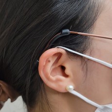 안경부속 실리콘 다리팁 귀고무 블랙 2P 흘러내림방지