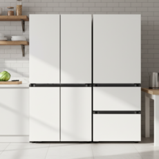 삼성전자 폐가전수거 비스포크 냉장고 김치냉장고 세트 RM70F63R2A+RQ33DB74D2AP 전체 코타화이트