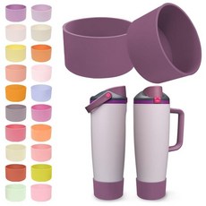 Kaitiaki Owala 887.2ml(30온스) 및 1.2L(40온스) FreeSip 스웨이 병 텀블러용 실리콘 부츠 2개 - 미끄럼 방지 긁힘 액세서리용 안정성 향상제, 매끄러운