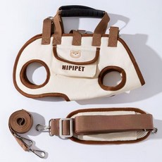 HIPIPET 寵物外出胸揹帶, 1個, 棕 - 單肩款