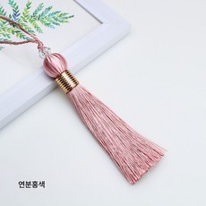 커튼 태슬 펜던트 술 장식 볼 액세서리 테이블 깃발 머리 수염 휘장헤드 프린지 액세서리 한 세트, -핑크퍼플(10개)-