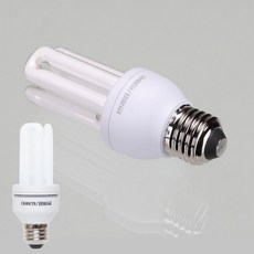 번개표 E26 가정용 11와트 주광색 EL 삼파장전구 2개 홈조명
