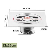 스테인레스 스틸 바닥 배수구 냄새 방지 드레이너 샤워 스트레이너 커버 세탁기 접지 누출 주방 욕실 하드웨어