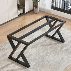 대형테이블 철제다리 탁자 회의 철재 회의실 조립식, A. 100x50x72.5 검정