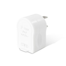 TNT-837V F型2P轉向插頭壁插分接器，節省空間，多功能轉換，居家旅行必備, 1個, 白色