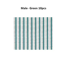 10pcs 40 핀 단일 행 남성과 여성 2.54 깨지기 쉬운 헤더 PCB JST 커넥터 스트립 Arduino DIY 키트, 06 Male Green
