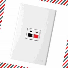 FS 화이트 1구 스피커잭 오디오잭 전기부품 전선용품 오디오스피커잭