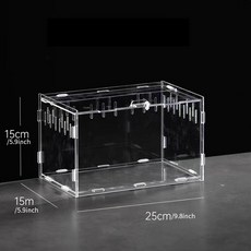 아크릴 파충류 사육장 도마뱀 거북이 거미 고슴도치 사육 박스 조립형, 1개