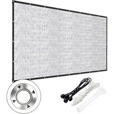 알루민 쉐이드 천 강화 스테인리스 그로밋으로 햇빛 차단용 85 열 반사 방수포 퍼골라 커버 정원 자동차 개 온실 3x6FT, 10x20 FT, 99% Shading Rate