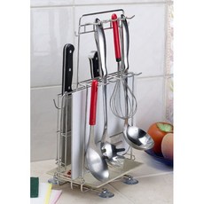 獨家設計304不鏽鋼刀架，雙面16勾砧板架置物架，廚房收納台灣製造, 1個