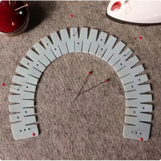 의류 테두리 가장자리 코너 다림질 직물 공예 실리콘 눈금자 내열성 도구 (A2463), 브라운