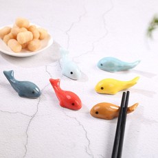 알록달록한 고래 모양 세라믹 젓가락 받침대 주방용품, 1개, 블랙 단품