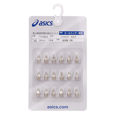 아식스 파우피라 육상 스파이크 핀 AS-F 18개 트랙 육상화 올웨더 전용 실버