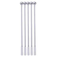 재사용 가능 스위즐 스틱 커피 교반 스푼 패들 교반기 음료 칵테일 혼합 19cm, 5 pcs