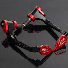 本田Honda喜美裂行RX125改裝牛角護手防摔護弓剎車手把防撞 鋁合金越野摩托車護手, 紅色, 1個