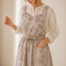 슬픽 주방 어린이집 예쁜 앞치마, 1개, 베이지라일락