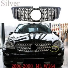 자동차 프론트 레이싱 어퍼 범퍼 그릴 메르세데스 벤츠 W164 ML 클래스 ML280 ML320 ML350 ML420 ML500 2005 2006-2008 2009-2011, [04] 2006-2008, 4)2006-2008