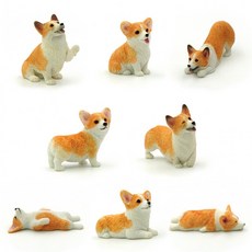 자동차 강아지 인형 피규어 웰시코기 시리즈 액세서리 피곤, 1개, B83-놀자