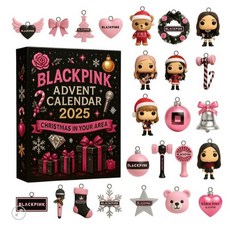 BLACKPINK 聖誕降臨節日曆 亞克力吊飾, 1個, Blackpink2025年降臨節日曆盲
