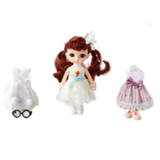 모던하우스 쁘띠플레이 인형놀이 코디 세트 샤샤 15cm, 1세트, 혼합색