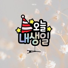 요비토퍼 생일 머리핀토퍼 주인공 오늘내생일, 1개