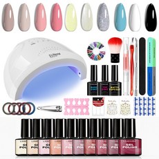 젤네일 세트 네일재료 램프 겸용 스마트센서 UV/LED 80W 고출력 4단 타이, 1개, 분홍색
