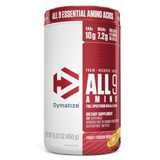 Dymatize 所有 9 種氨基全譜 BCAA 和 EAA, 水果融合拉什, 450克, 1個