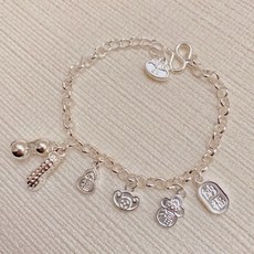 儒家寶寶 999純銀 招財福花生手鍊